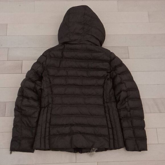 Michael Kors Women's Packable Down Fill Hoodie Puffer Jacket Brown Medium - Picture 2 of 9